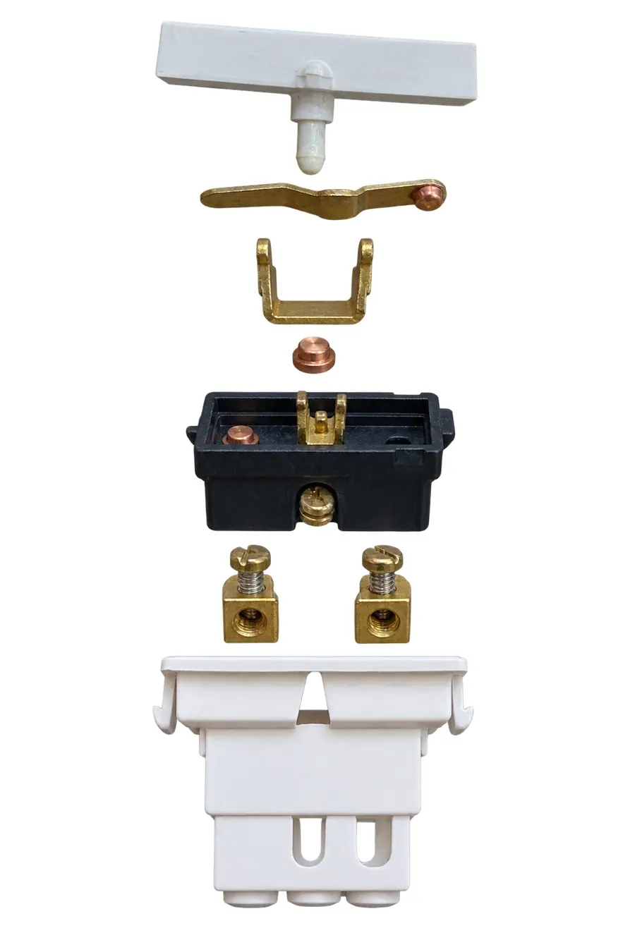 Exploded view of an ALVEX Series 1 switch showing its physical components