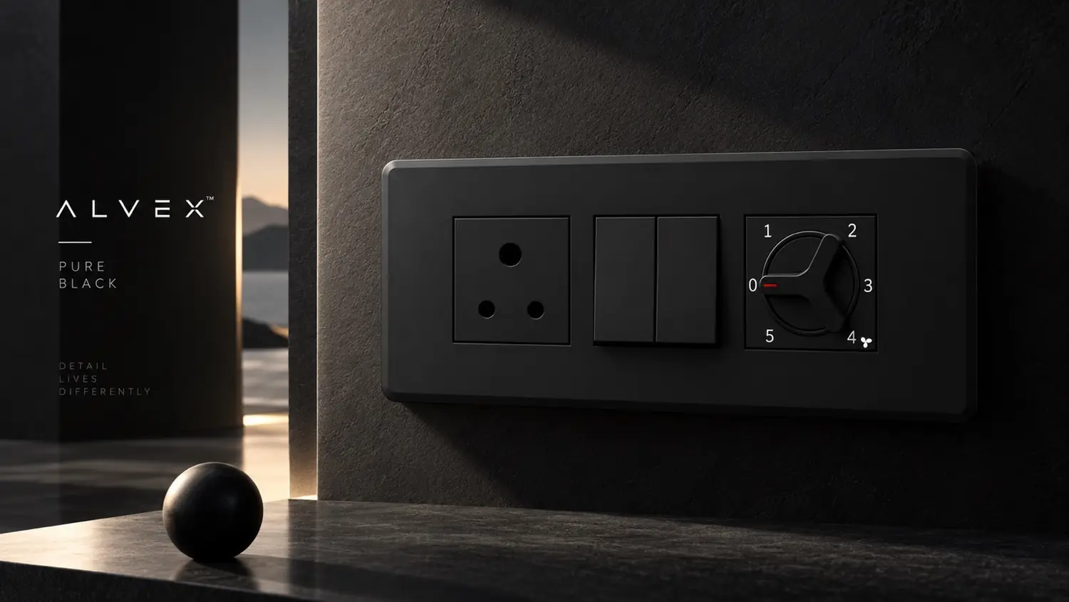ALVEX Series X in Pure Black, matte finish